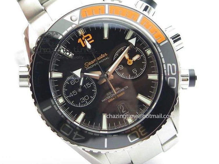 0715 UrbanChic Master Chronometer 45mm SS JHF Black Dial On SS Bracelet A 8248